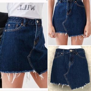 UO BDG Raw Hem Asymmetrical Denim Skirt